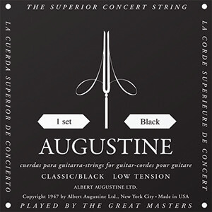 Augustine Classical Guitar Strings Low Tension Black