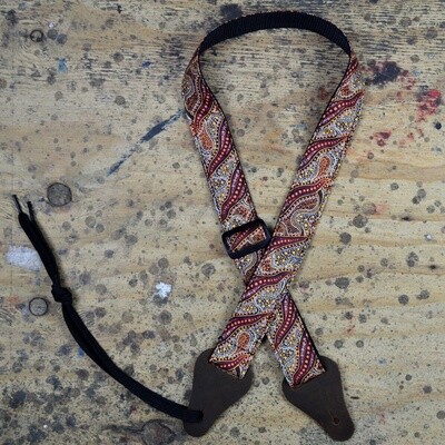 Aboriginal Art Ukulele Strap Women Collecting Water Brown