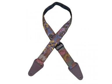 Aboriginal Art Guitar Strap Honey Ants