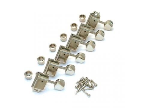 Gotoh SD91 Series 6 Inline Electric Guitar Machine Heads Oval Nickel Buttons