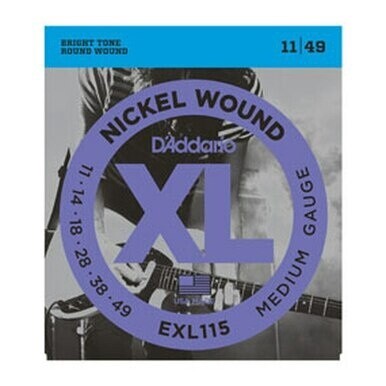 D&#39;Addario EXL115 Electric Guitar Strings Medium 11-49