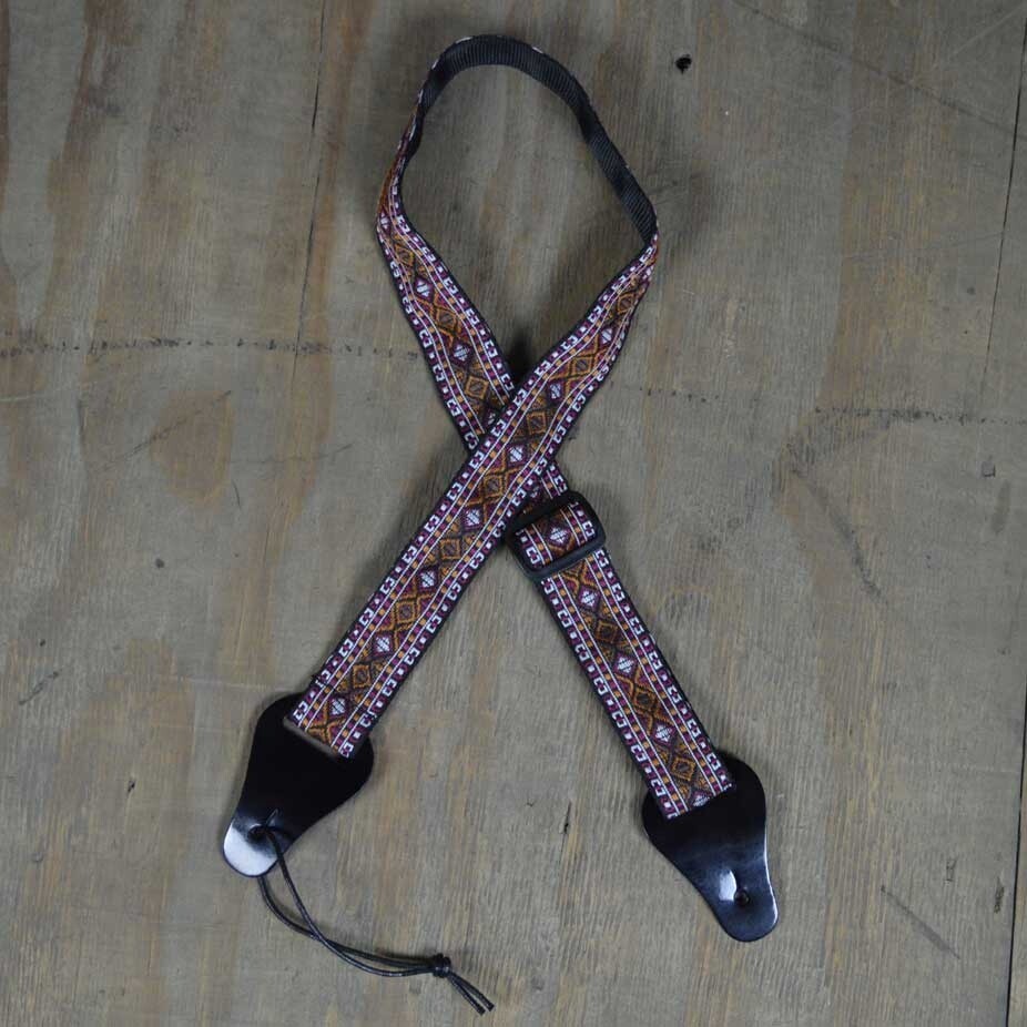 Jacquard Ukulele Strap Red Squares