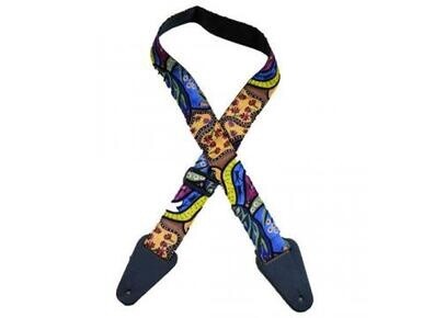 Aboriginal Art Guitar Strap Native Fauna