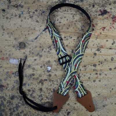 Aboriginal Art Ukulele Strap Butterflies Circle of Life