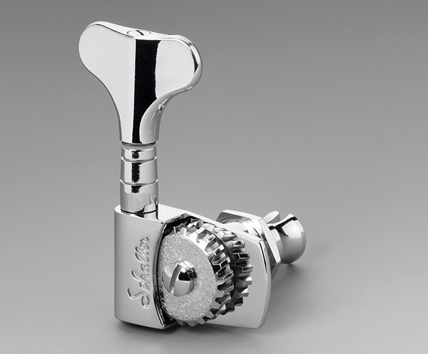 Schaller Bass Guitar Machine Heads M4S Series 2+2, Colour/Finishes: Chrome