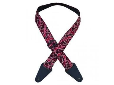 Aboriginal Art Guitar Strap Yellow Bush Plum