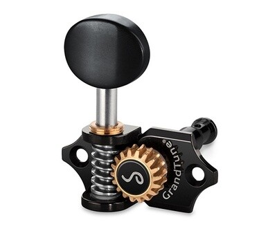 Schaller GrandTune Ukulele Machine Heads Black/Ebony Buttons