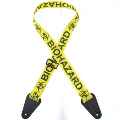 Colonial Leather Bio Hazard Printed Webbing Guitar Strap
