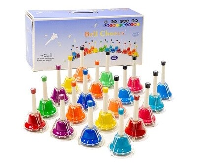 Hand Bells 20 Note Chromatic A3-E5 Coloured Press Button