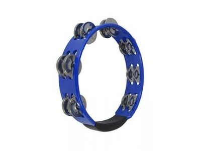 Plastic Tambourine 10&quot; With Grip Blue