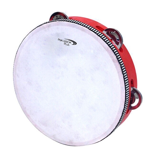 Tambourine 8&quot; Calf Skin Head 5 Jingles