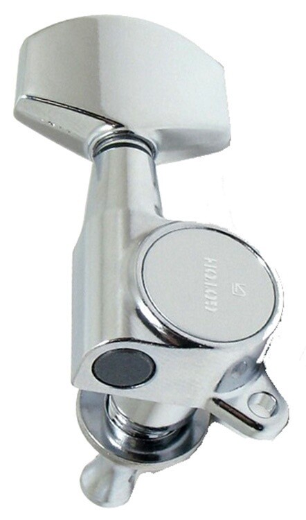Gotoh SG381 Series 3+3 Acoustic/Electric Guitar Machine Heads Modern Chrome Buttons