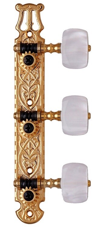 Gotoh 40G2000 3+3 Classical Guitar Machine Heads Decorative Plate Gold