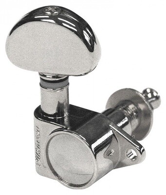 Wilkinson Acoustic/Electric 3+3 Machine Heads Kidney Bean Button Chrome