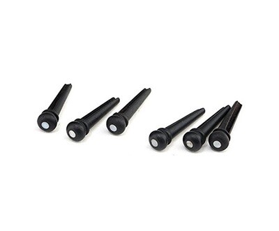 Ebony Bridge Pins with Eye (each)