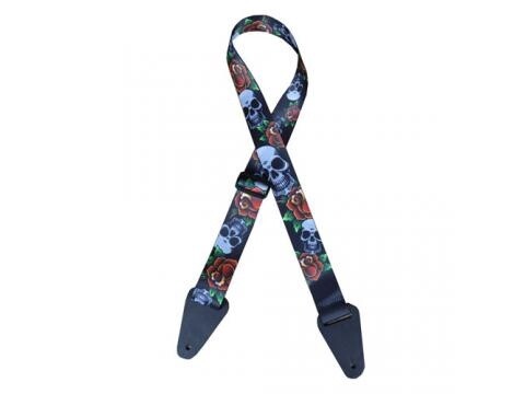 Colonial Leather Black Skull Strap