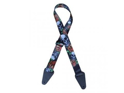 Colonial Leather Black Skull Strap
