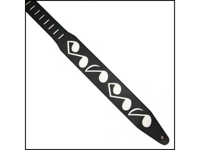 Colonial Leather Guitar Strap 3.5&quot; Music Notes