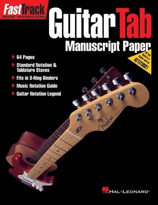 Fasttrack Guitar TAB manuscript Paper