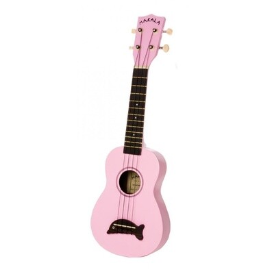 Makala Dolphin Soprano Ukulele Solid Pink