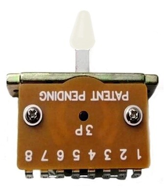 GT 5 Way Toggle Switch with White Knob