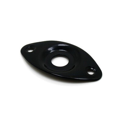 GT LP Style Metal Output Plate Oval Black