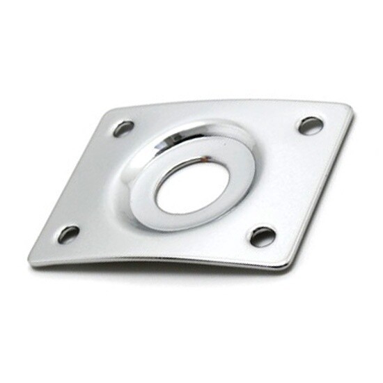 GT LP Style Rectangular Output Jack Plate Chrome