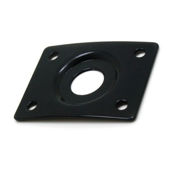GT LP Style Rectangular Output Jack Plate Black