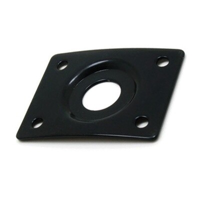 GT LP Style Rectangular Output Jack Plate Black
