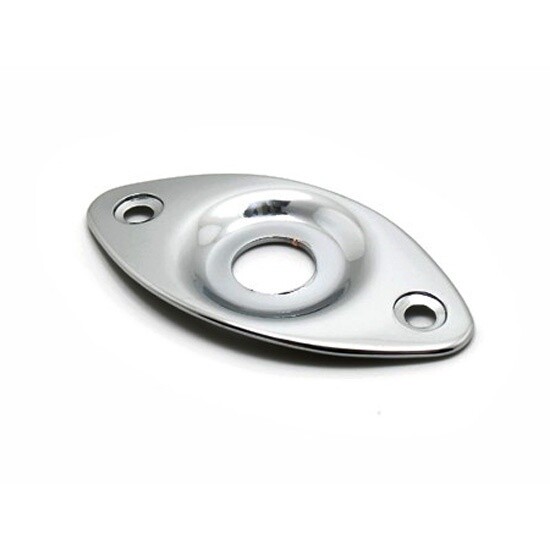 GT LP Style Metal Output Plate Oval Chrome