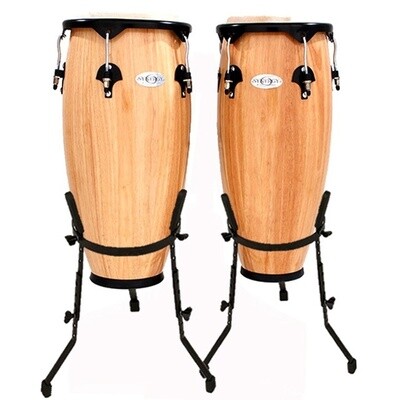Toca 10 &amp; 11&quot; Synergy Series Wooden Conga Set in Natural