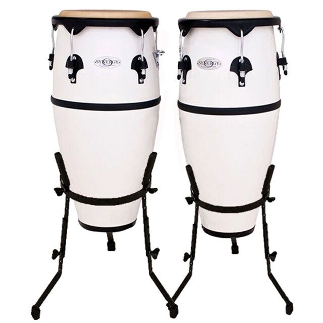 Toca 10 &amp; 11&quot; Synergy Series Synthetic Conga Set in White