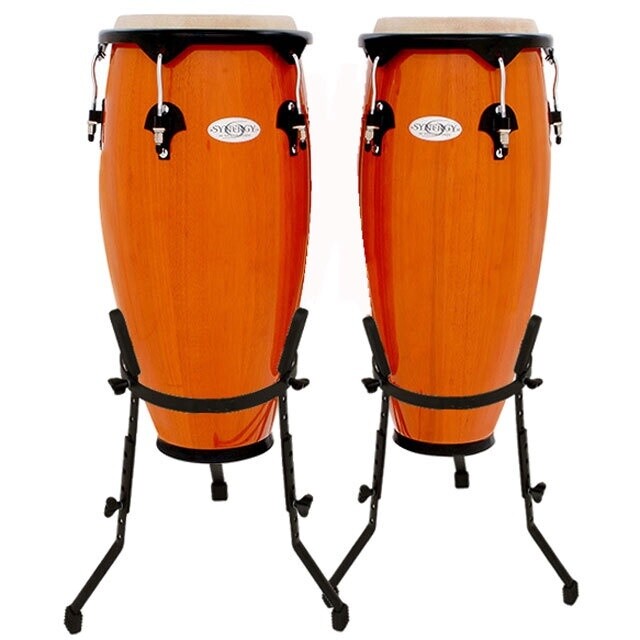 Toca 10 &amp; 11&quot; Synergy Series Wooden Conga Set in Amber