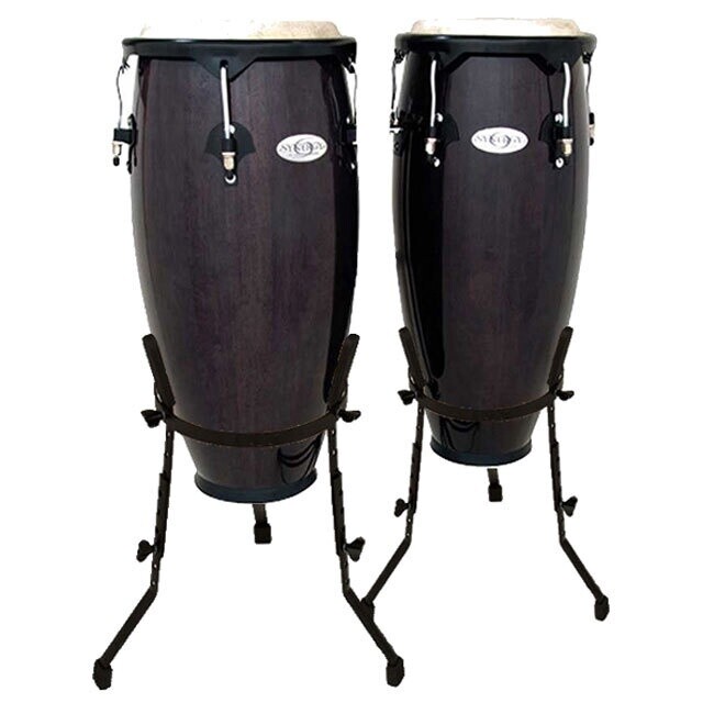 Toca 10 &amp; 11&quot; Synergy Series Wooden Conga Set in Trans Black