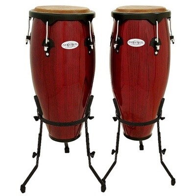 Toca 10 &amp; 11&quot; Synergy Series Wooden Conga Set in Rio Red