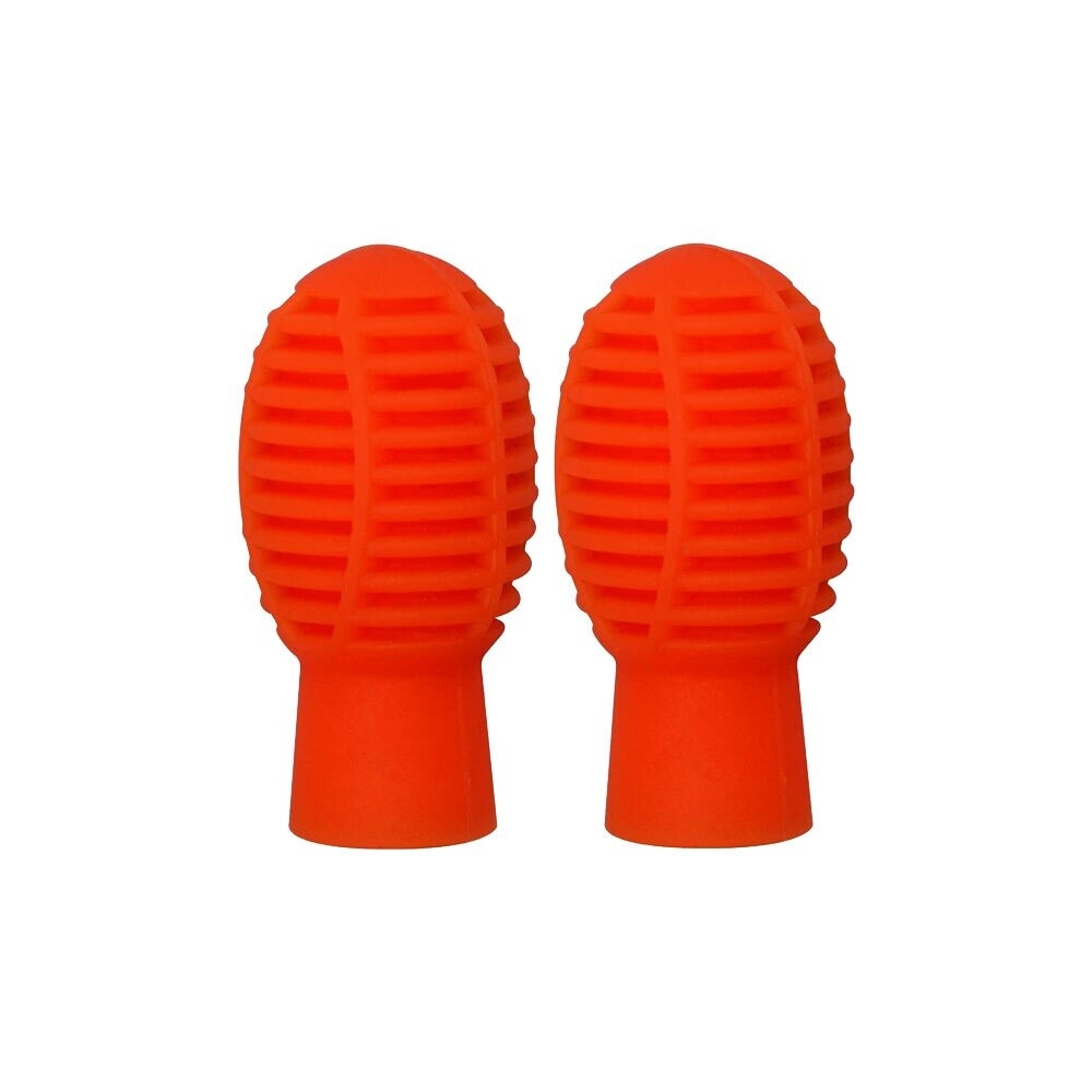 Maxtone Silicone Drumstick Practice Tips in Orange (1-Pair)