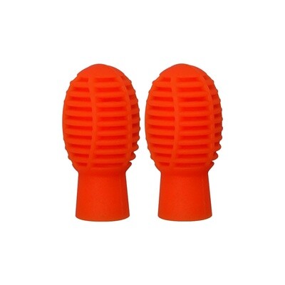 Maxtone Silicone Drumstick Practice Tips in Orange (1-Pair)