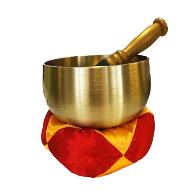 Maxtone 5&quot; Brass Singing Bowl with Striker &amp; Cushion