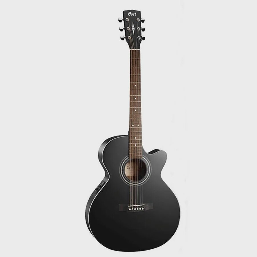 Cort SFX-ME Thinline Acoustic Guitar Black Satin