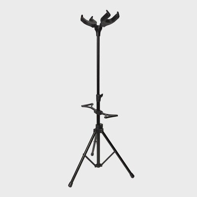 Fretz Heavy Duty Self-Locking Double Guitar Stand (Black)