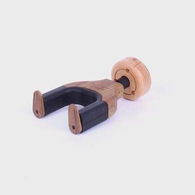 Fretz &#39;Woodie&#39; Short Self-Securing Wall-Mounted Guitar Hanger (Mahogany)