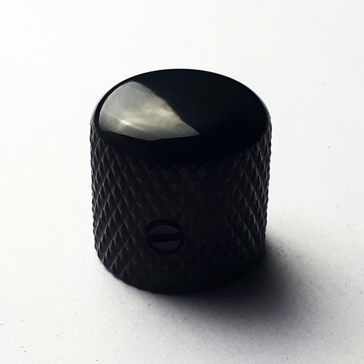 Metal Dome Knob Black 2pk