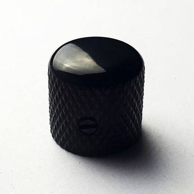 Metal Dome Knob Black 2pk
