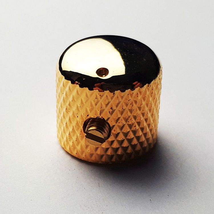 Metal Dome Knob Gold 2pk