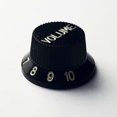 Strat Style Volume Knob Black 2pk