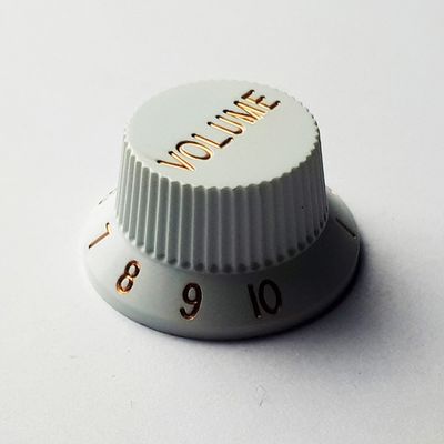Strat Style Volume Knob White 2pk