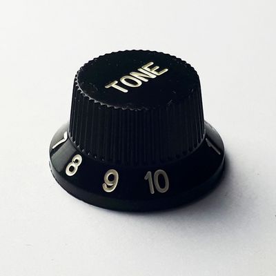 Strat Style Tone Knob Black 2pk