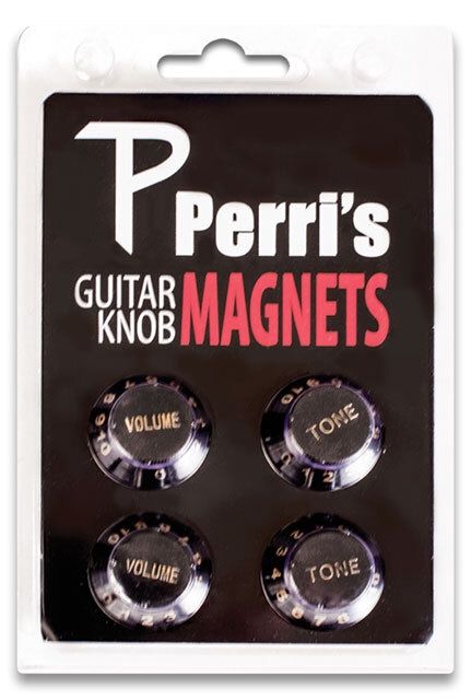 Perris Black Guitar Knob Fridge Magnets 4pk