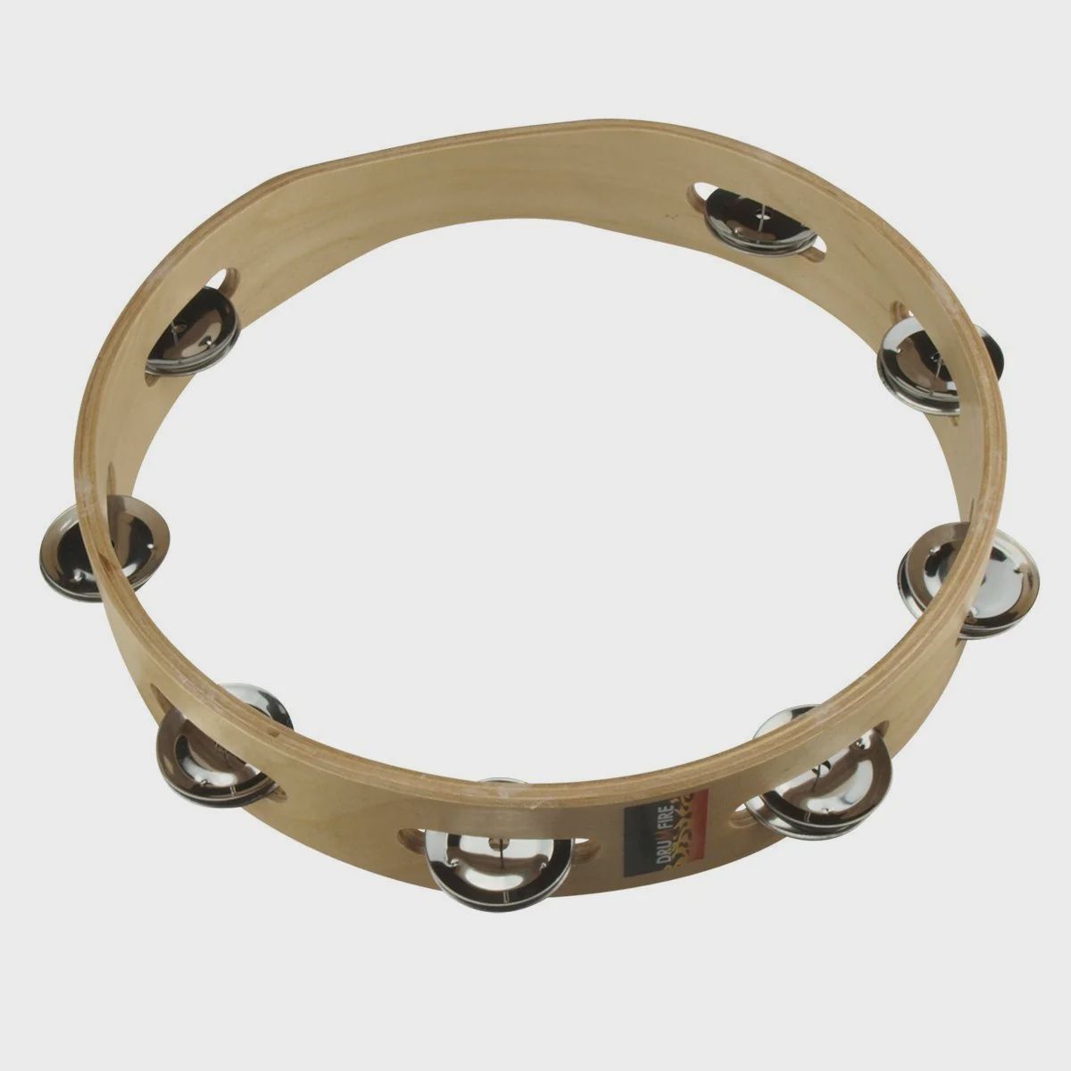 Drumfire Wooden Tambourine 9 Inch