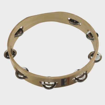Drumfire Wooden Tambourine 9 Inch